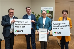 Auszeichnung für Arbeit im Bereich der Nahmobilität: Rheinisch-Bergischer Kreis in AGFS aufgenommen 